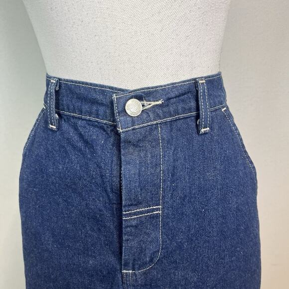 Ralph Lauren Polo Jeans Co. Skirt size 8 Denim Jean Carpenter Pockets A Line - Picture 3 of 9